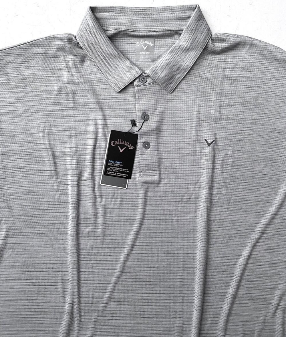 Callaway Nwt Polo Shirt Opti-Dri Golf Tradewinds Heather Gray Shirt LT